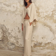 The Handloom Lucid Knot Top - Sand
