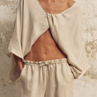 The Handloom Lucid Knot Top - Sand