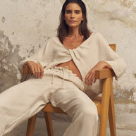 The Handloom Lucid Knot Top - Sand