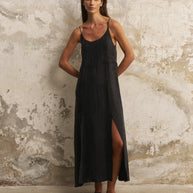 The Handloom Lucid Midnight Maxi Dress - Black
