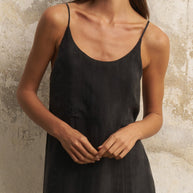 The Handloom Lucid Midnight Maxi Dress - Black