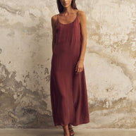 The Handloom Lucid Midnight Maxi Dress - Burgundy