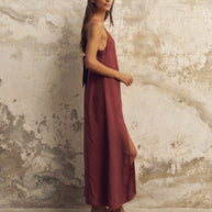 The Handloom Lucid Midnight Maxi Dress - Burgundy