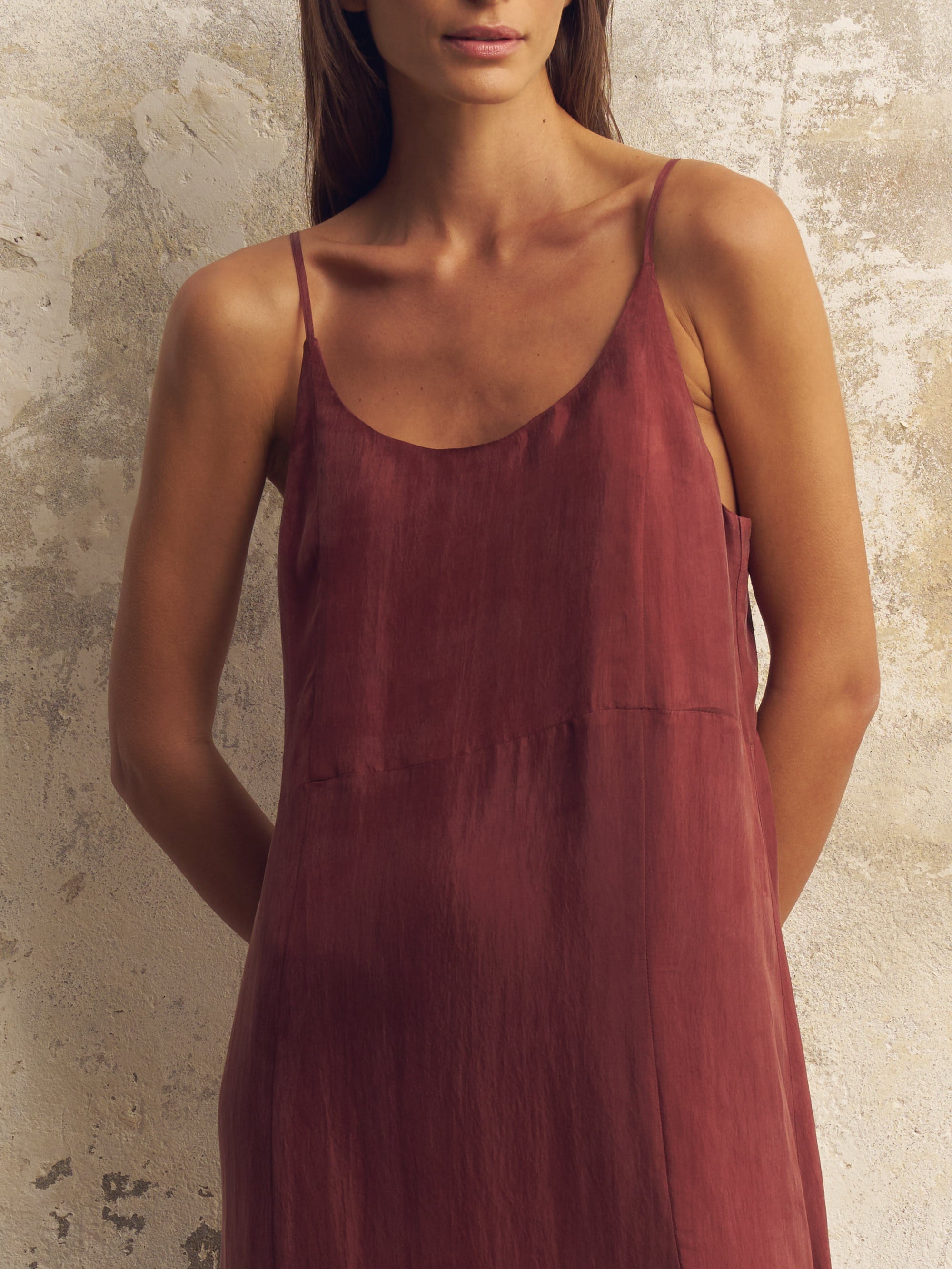 The Handloom Lucid Midnight Maxi Dress - Burgundy