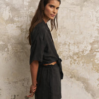 The Handloom Lucid Flow Tie Shorts - Black