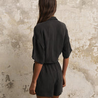 The Handloom Lucid Flow Tie Shorts - Black