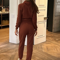 Gianine SOPHIE EXPRESSO Fleece Jogger Lounge Sweatpants