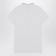 Brunello Cucinelli White Crew-neck T-shirt With Pendant
