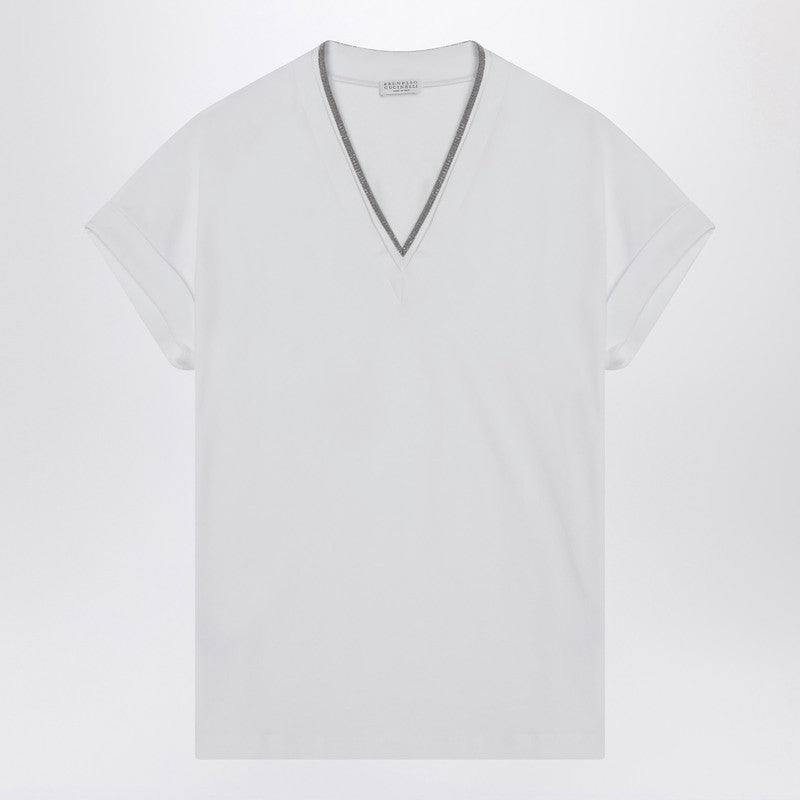 Brunello Cucinelli White Cotton T-shirt