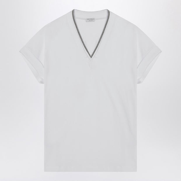 Brunello Cucinelli White Cotton T-shirt