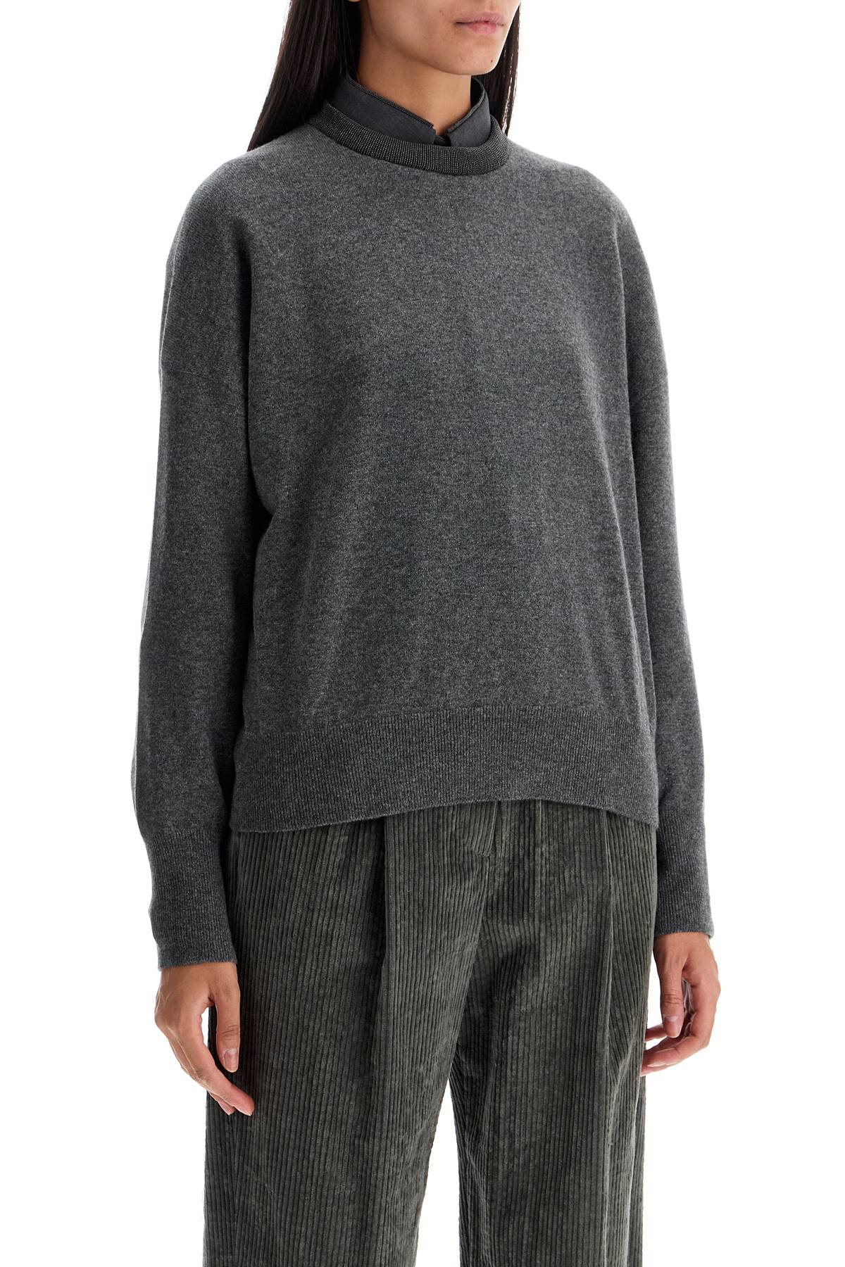 Brunello Cucinelli Monile Embroidered Pullover Sweater