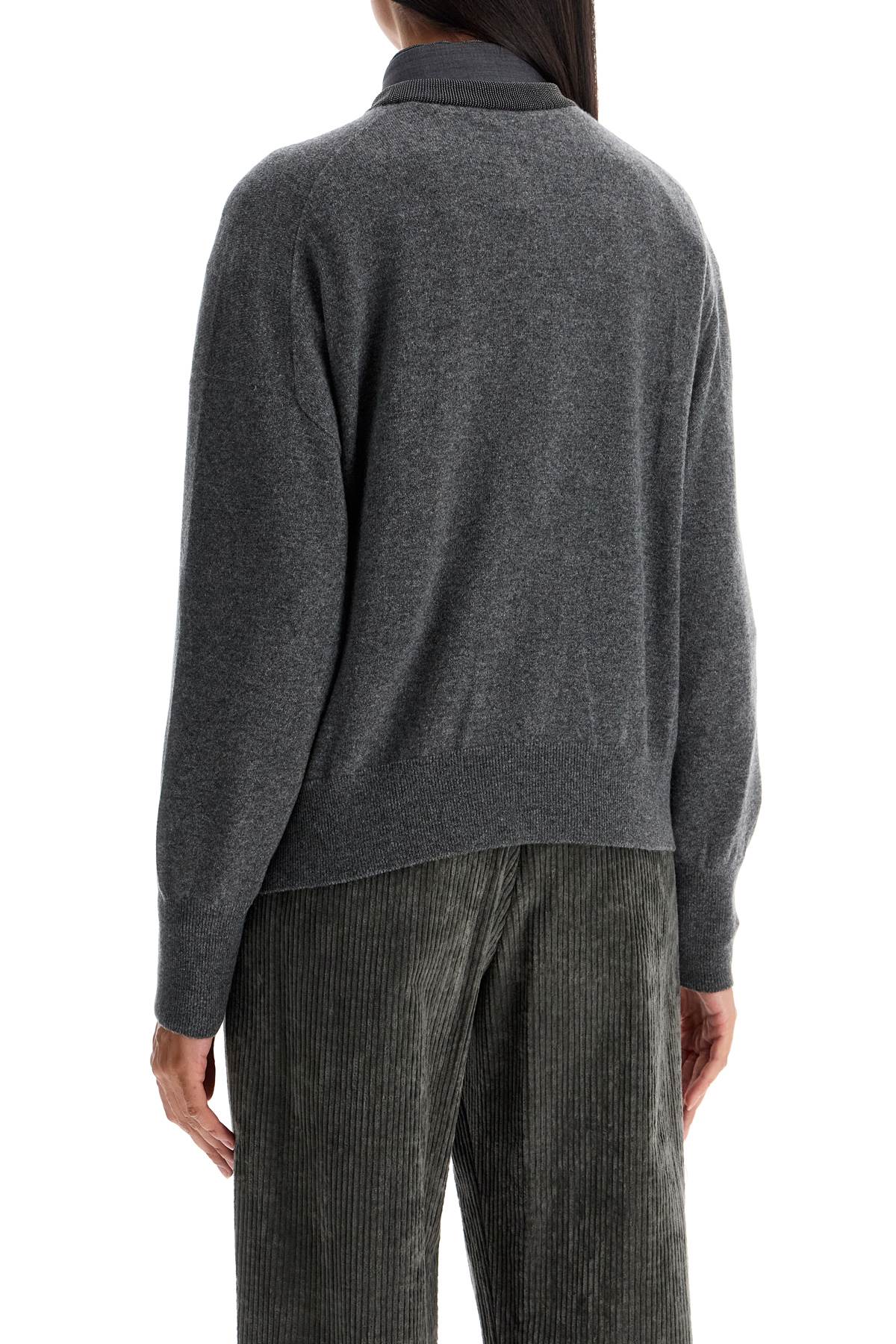 Brunello Cucinelli Monile Embroidered Pullover Sweater