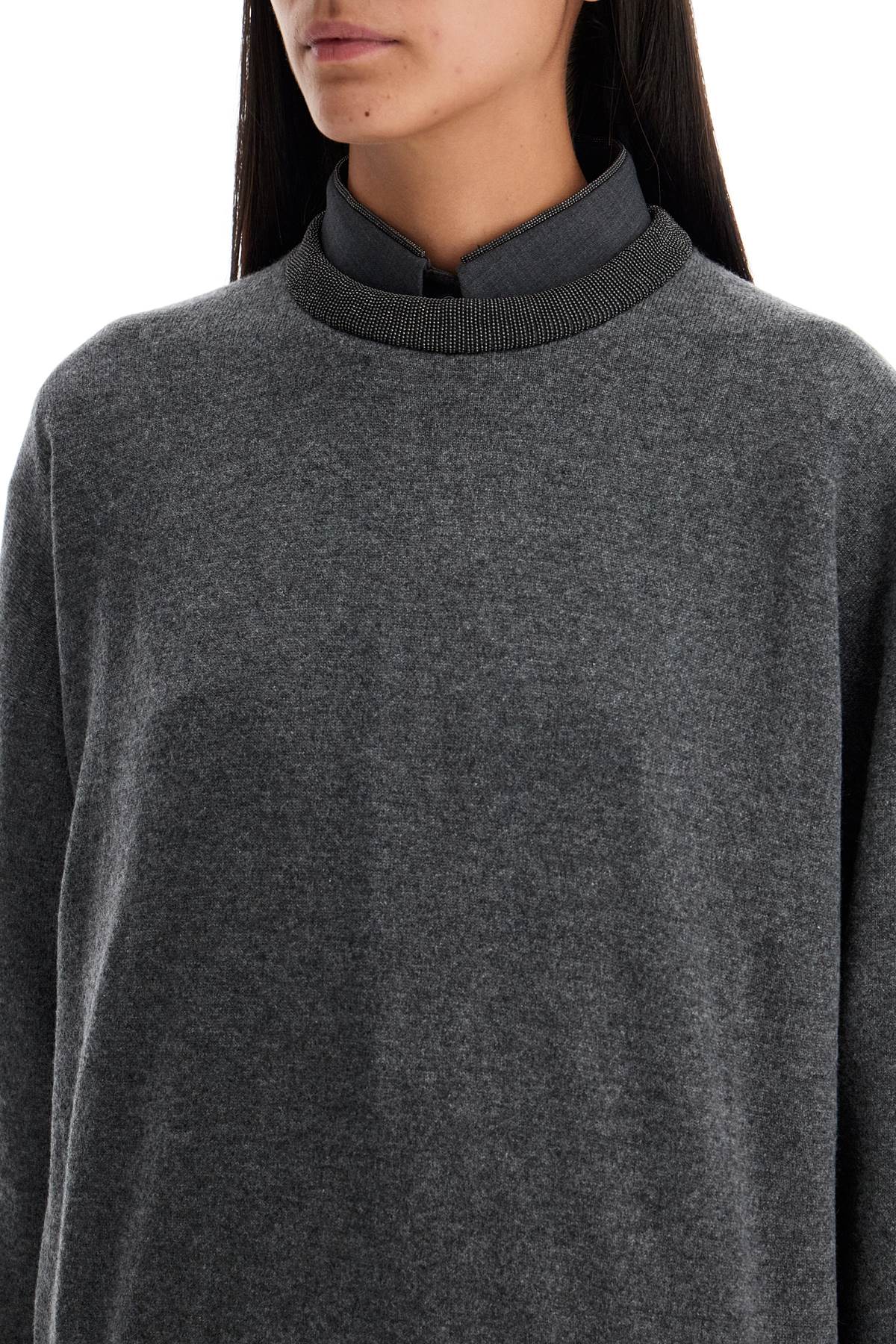 Brunello Cucinelli Monile Embroidered Pullover Sweater