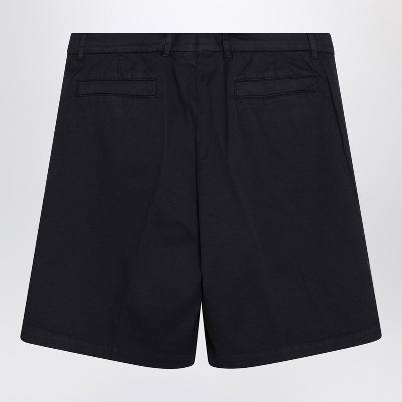 Brunello Cucinelli Navy Blue Cotton Bermuda Shorts