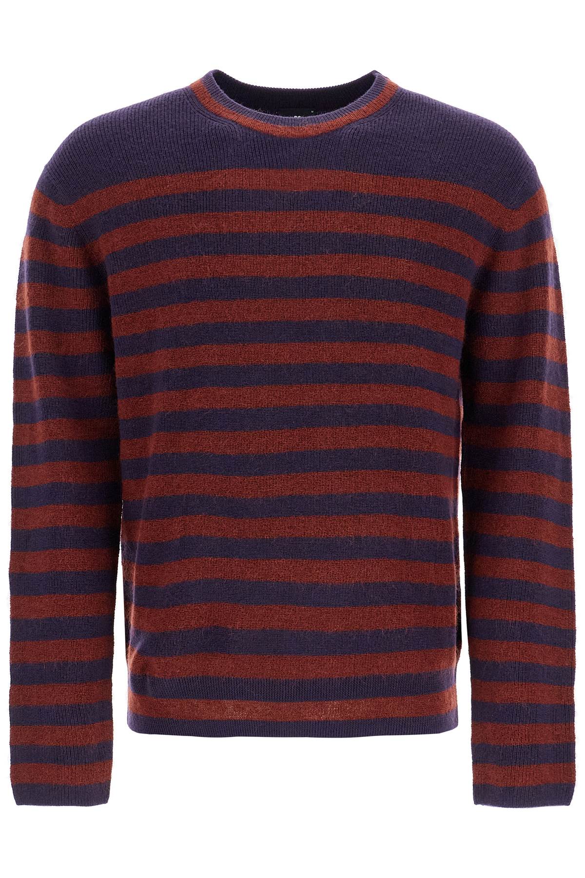 PS Paul Smith Striped Wool And Mohair Blend Pullover Sweater