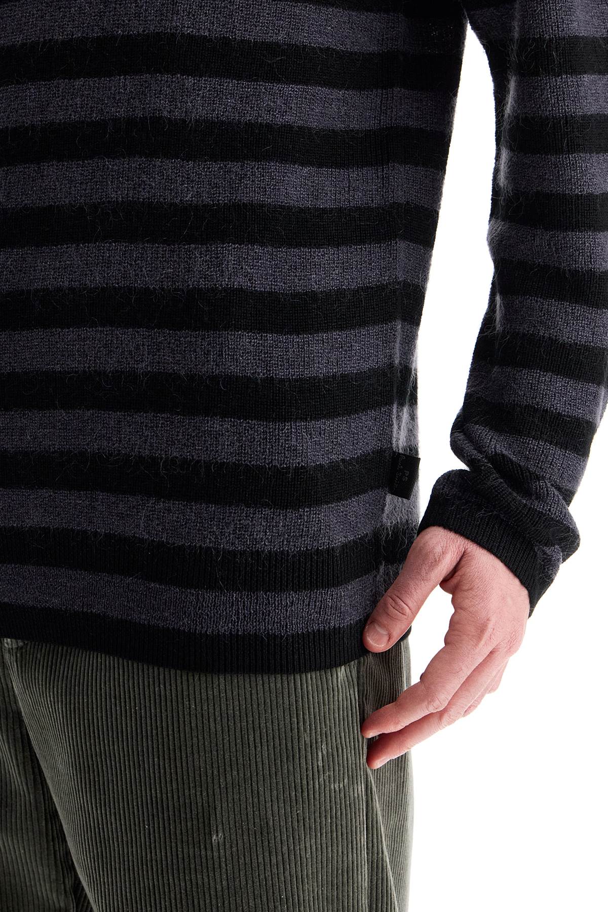 PS Paul Smith Striped Wool Blend Pullover Sweater