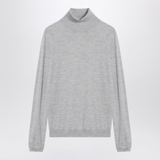 Brunello Cucinelli Light Grey Turtleneck In Cashmere Blend