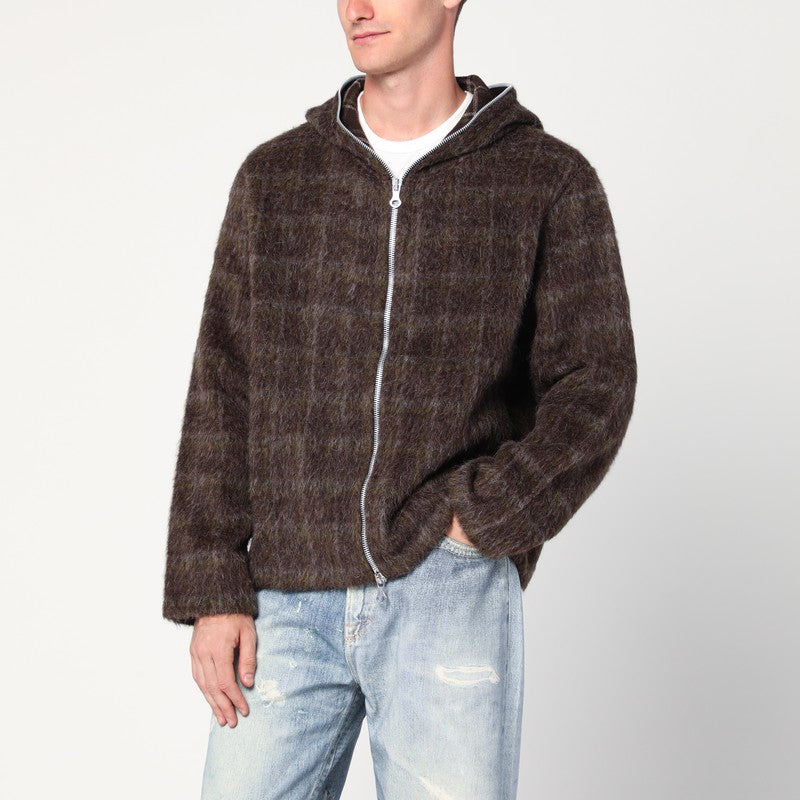 Our Legacy Check-pattern Wool-blend Sweatshirt