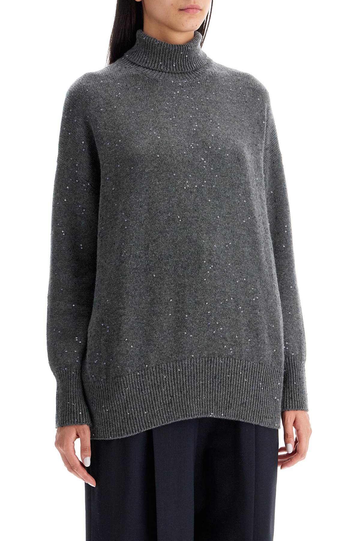 Brunello Cucinelli Sequin Turtleneck Sweater