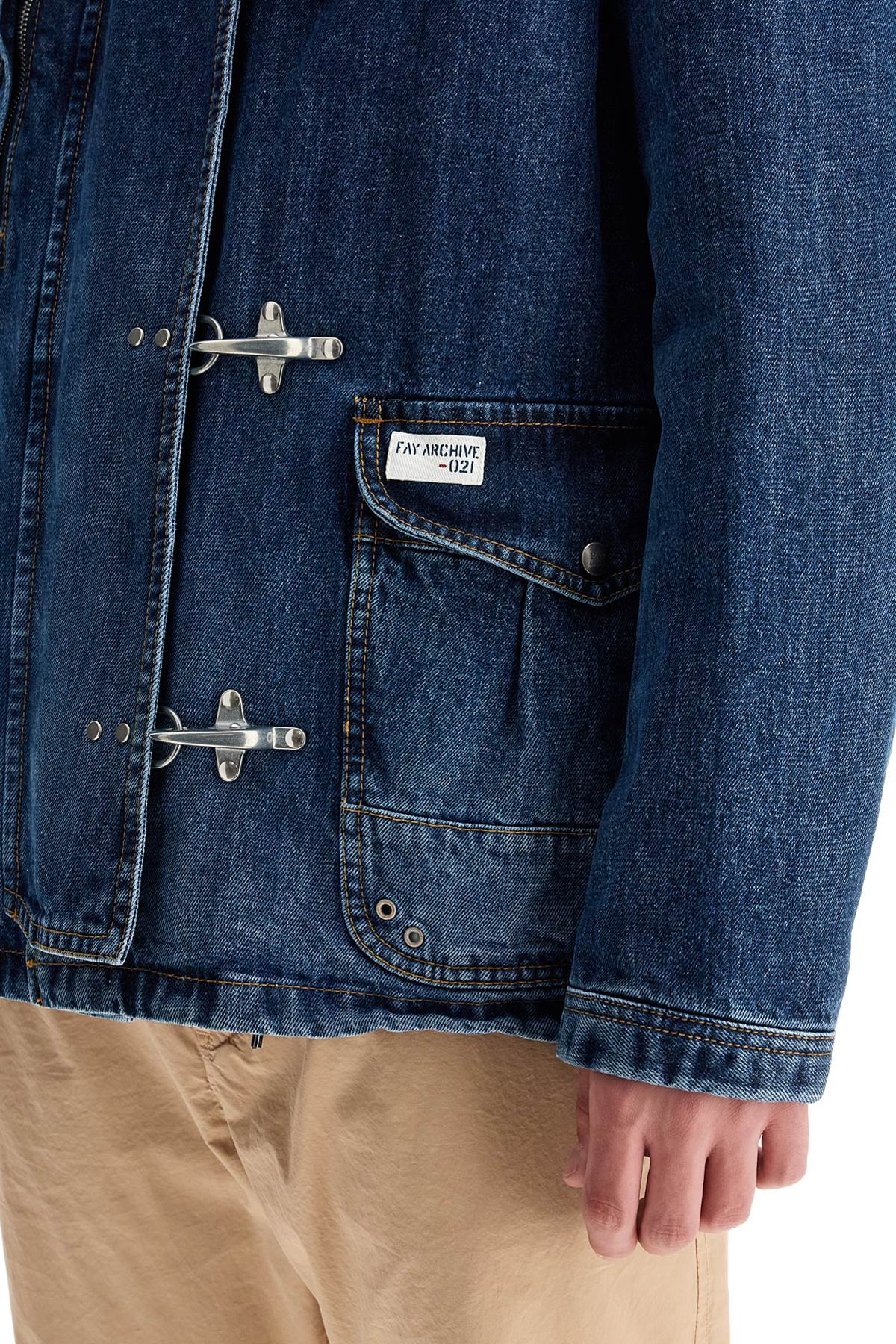 FAY ARCHIVE Denim Jacket With 4 Hooks