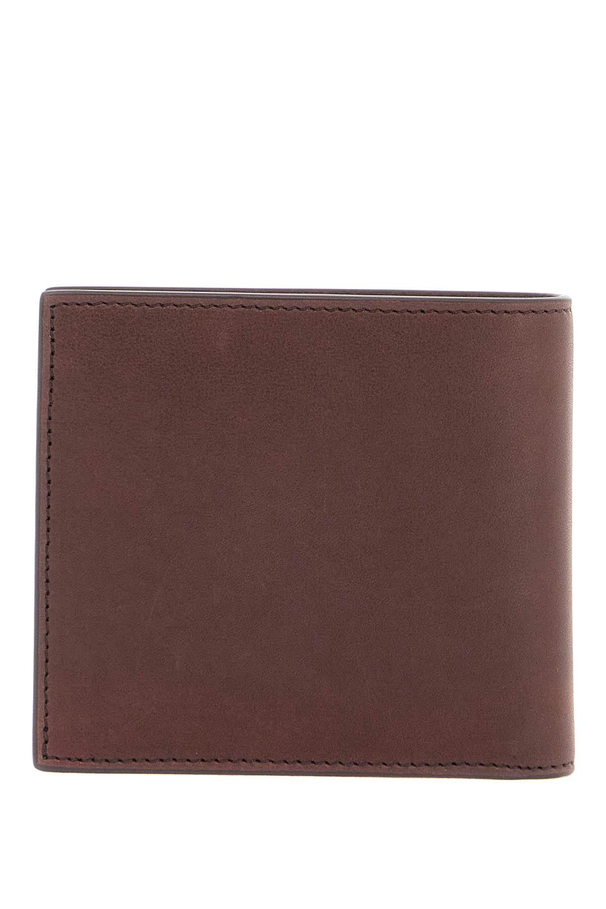 Thom Browne Compact Dark Brown Calfskin Wallet With Slots