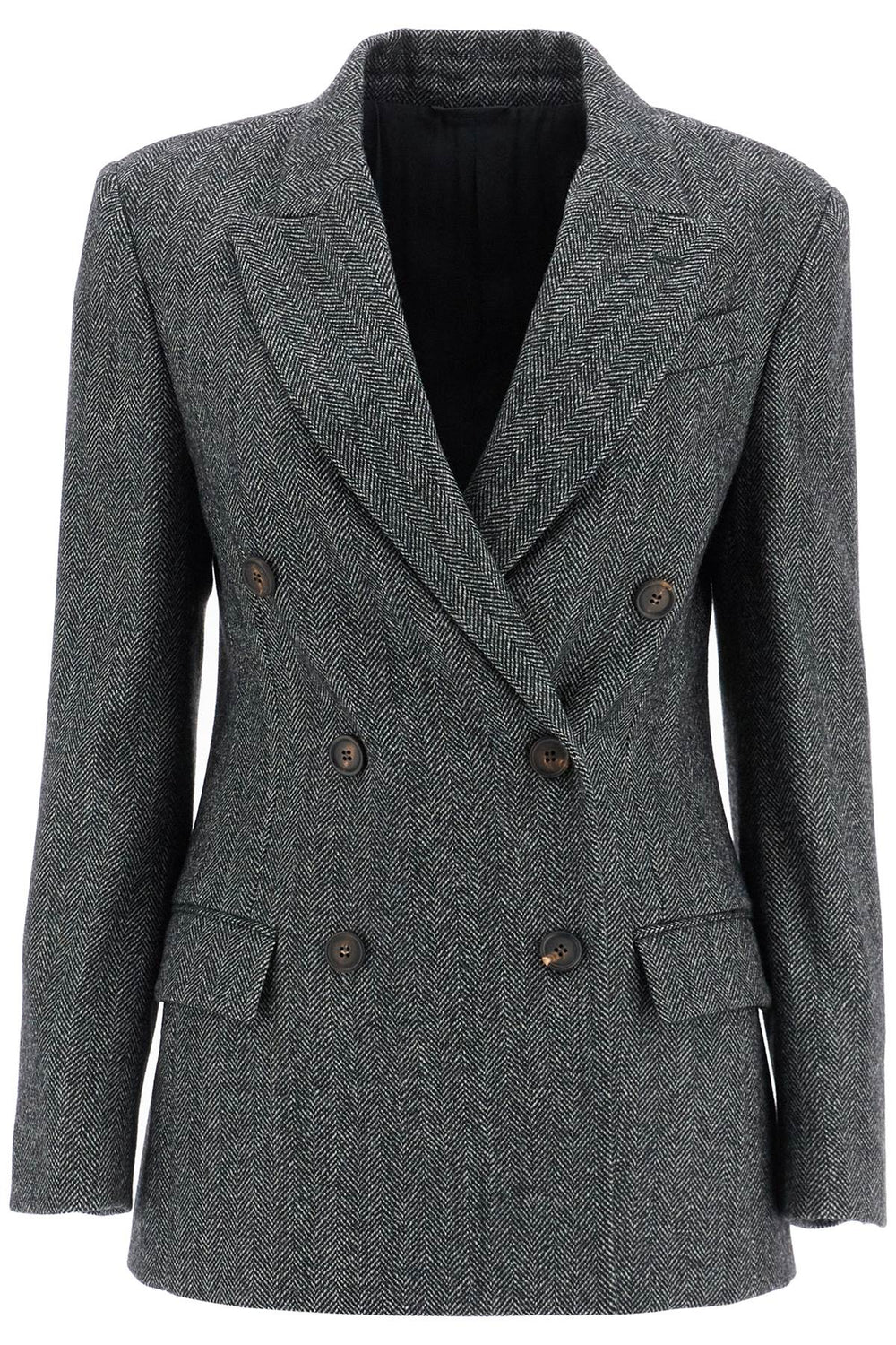 Brunello Cucinelli Techno Wool Double Breasted Jacket