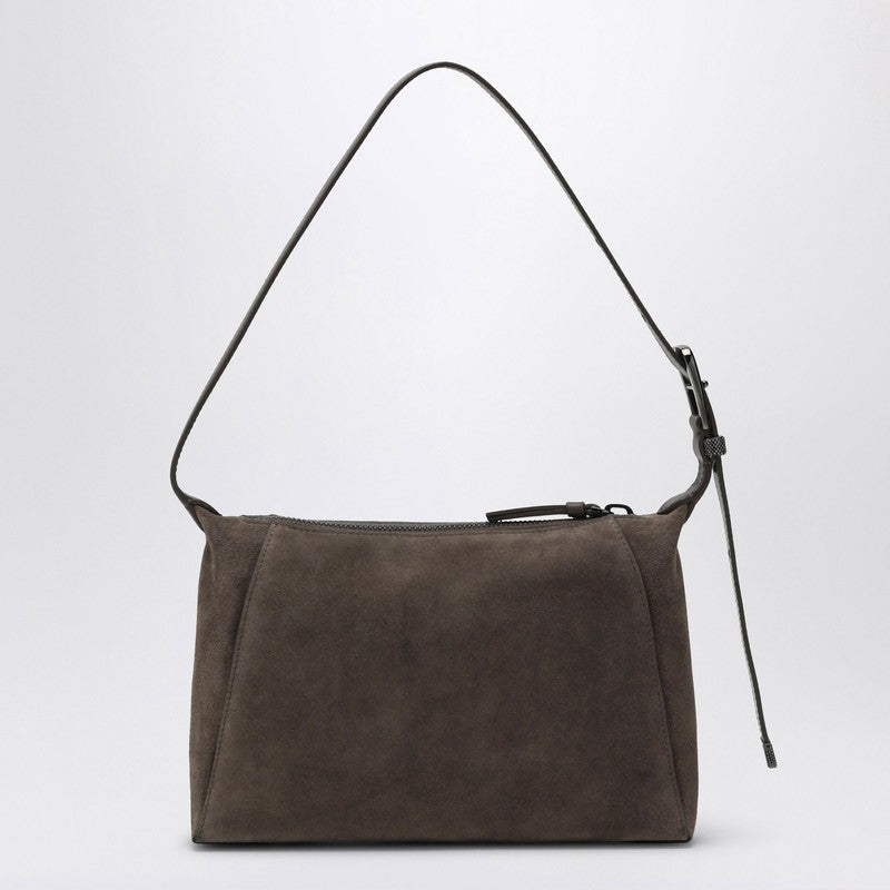 Brunello Cucinelli Brown Suede Bag With Monile