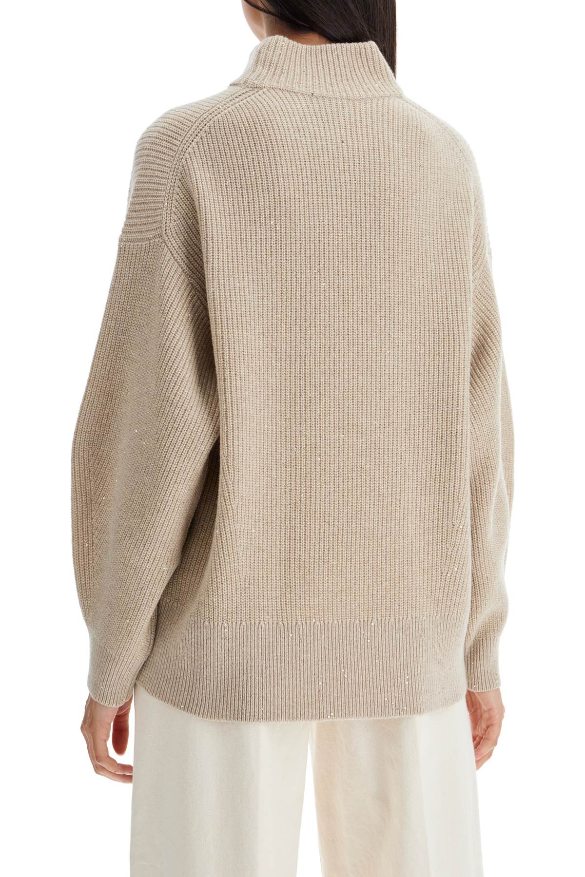 Brunello Cucinelli Sequin High Neck Sweater