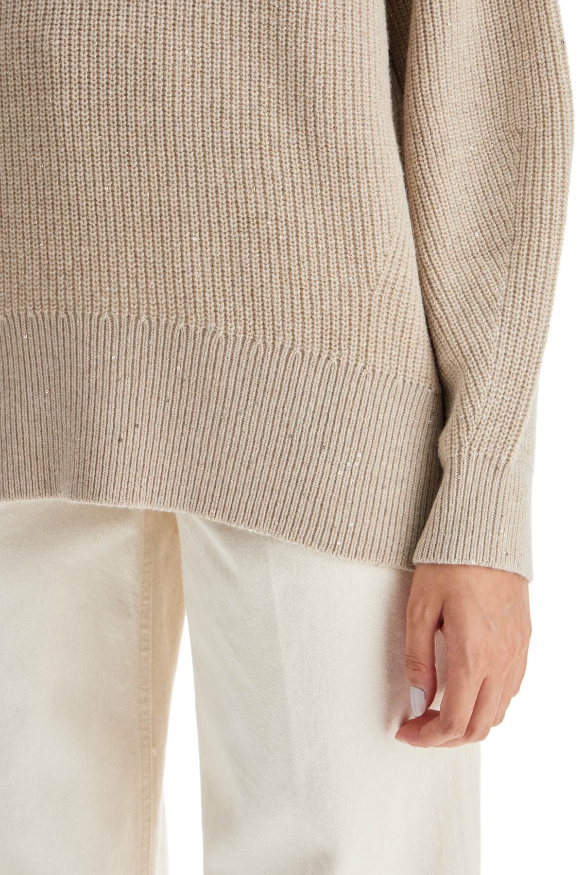 Brunello Cucinelli Sequin High Neck Sweater