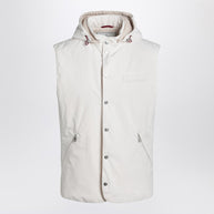 Brunello Cucinelli White Vest In Nylon Blend