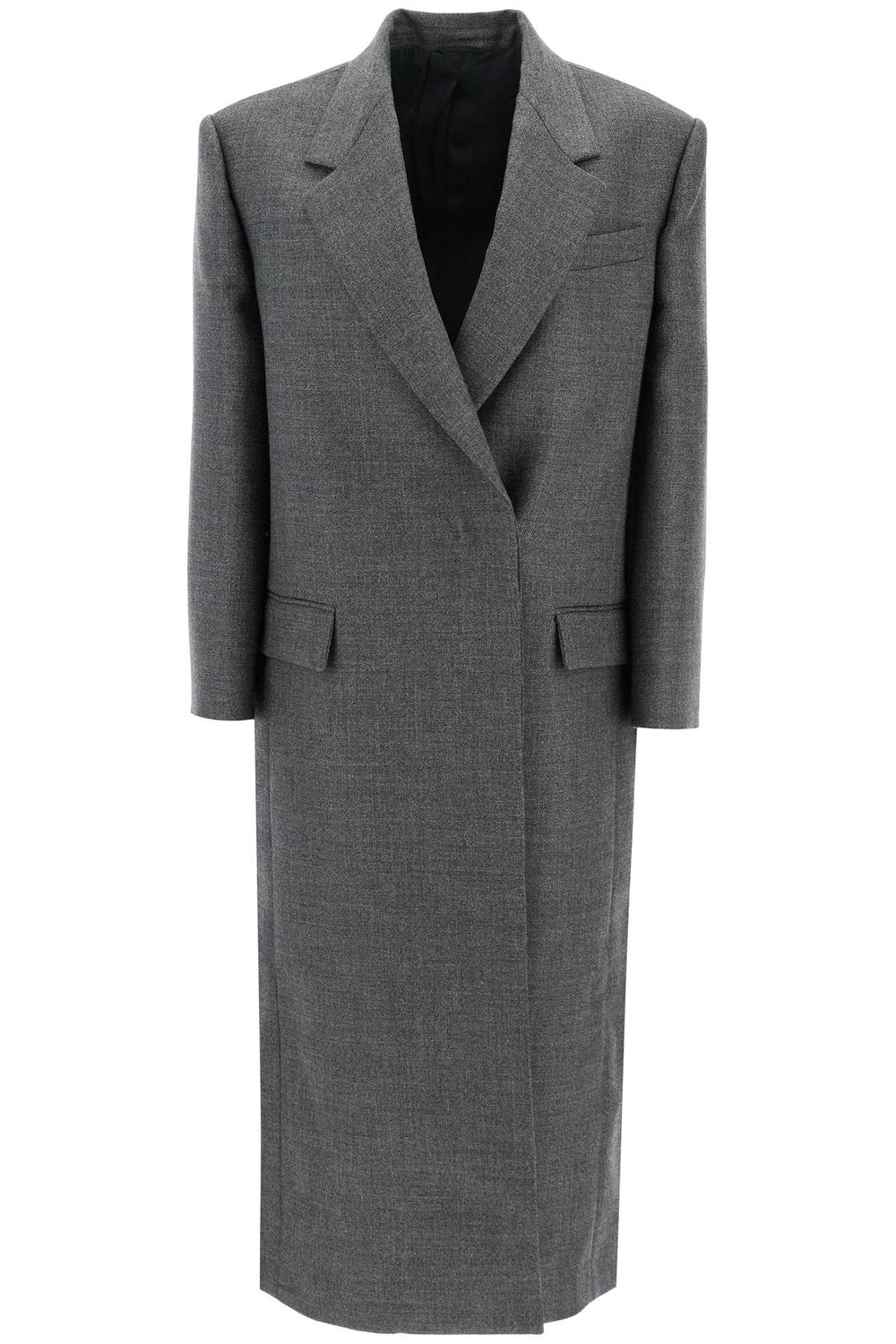 Brunello Cucinelli Wool Overcoat With Padded Shoulders