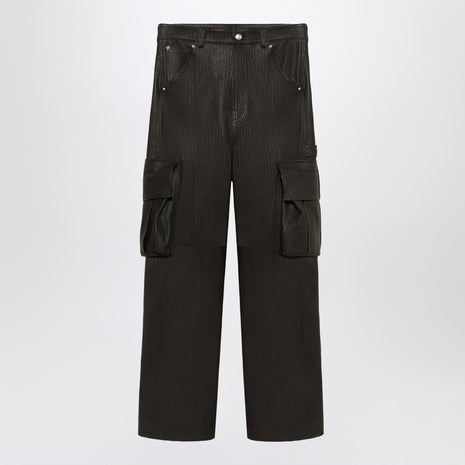 1989 STUDIO Intreccio Leather Cargo Pants