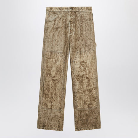 1989 STUDIO Denim Flock Carpenter Pants Camo