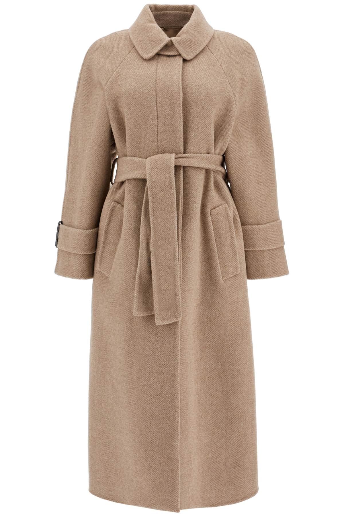 Brunello Cucinelli Wool And Cashmere Belted Coat