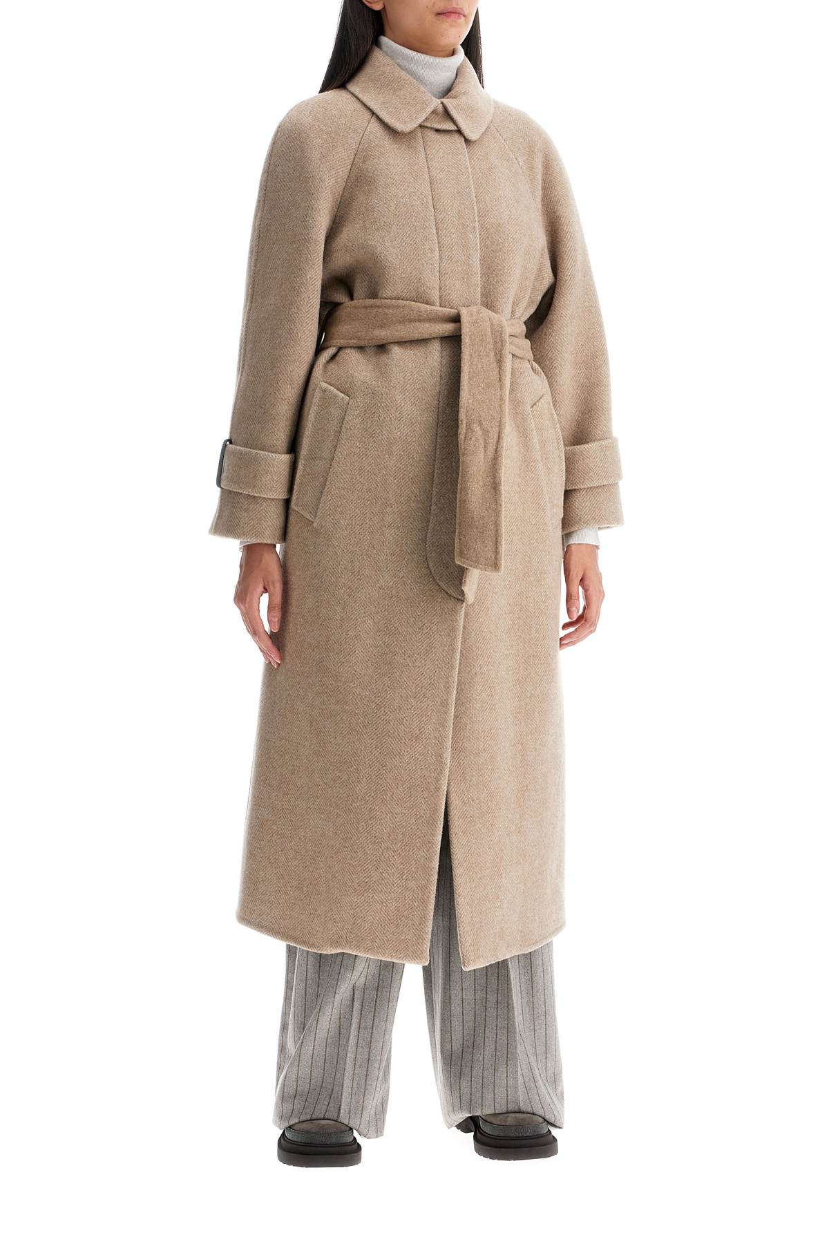 Brunello Cucinelli Wool And Cashmere Belted Coat