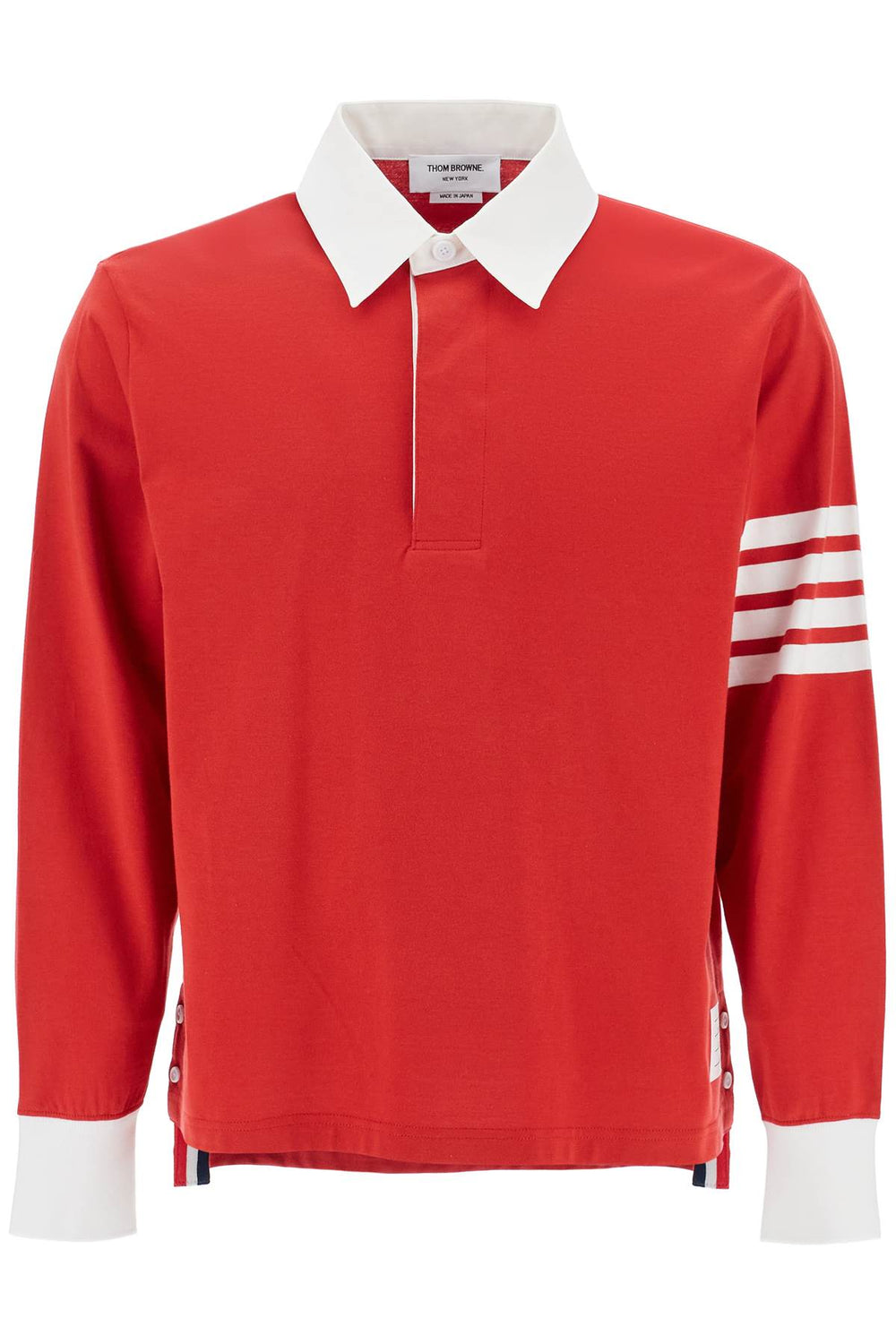 Thom Browne Red Cotton 4-Bar Polo Shirt