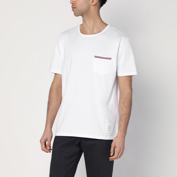 Thom Browne White T-shirt In Cotton