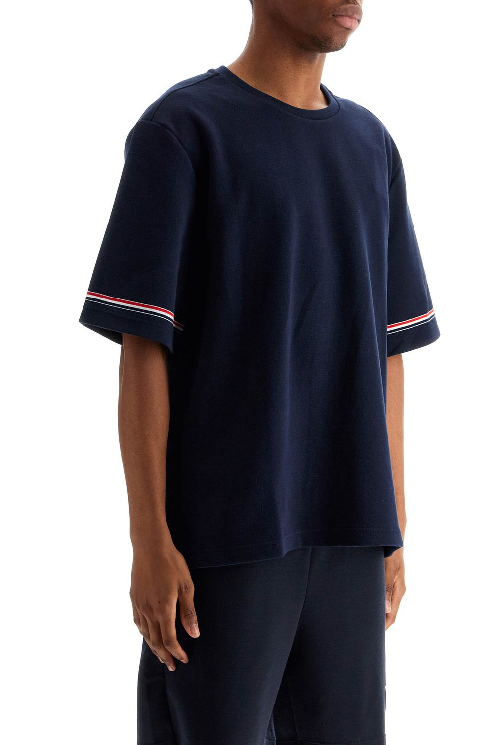 Thom Browne Rugby Navy Blue Striped Cotton T-Shirt