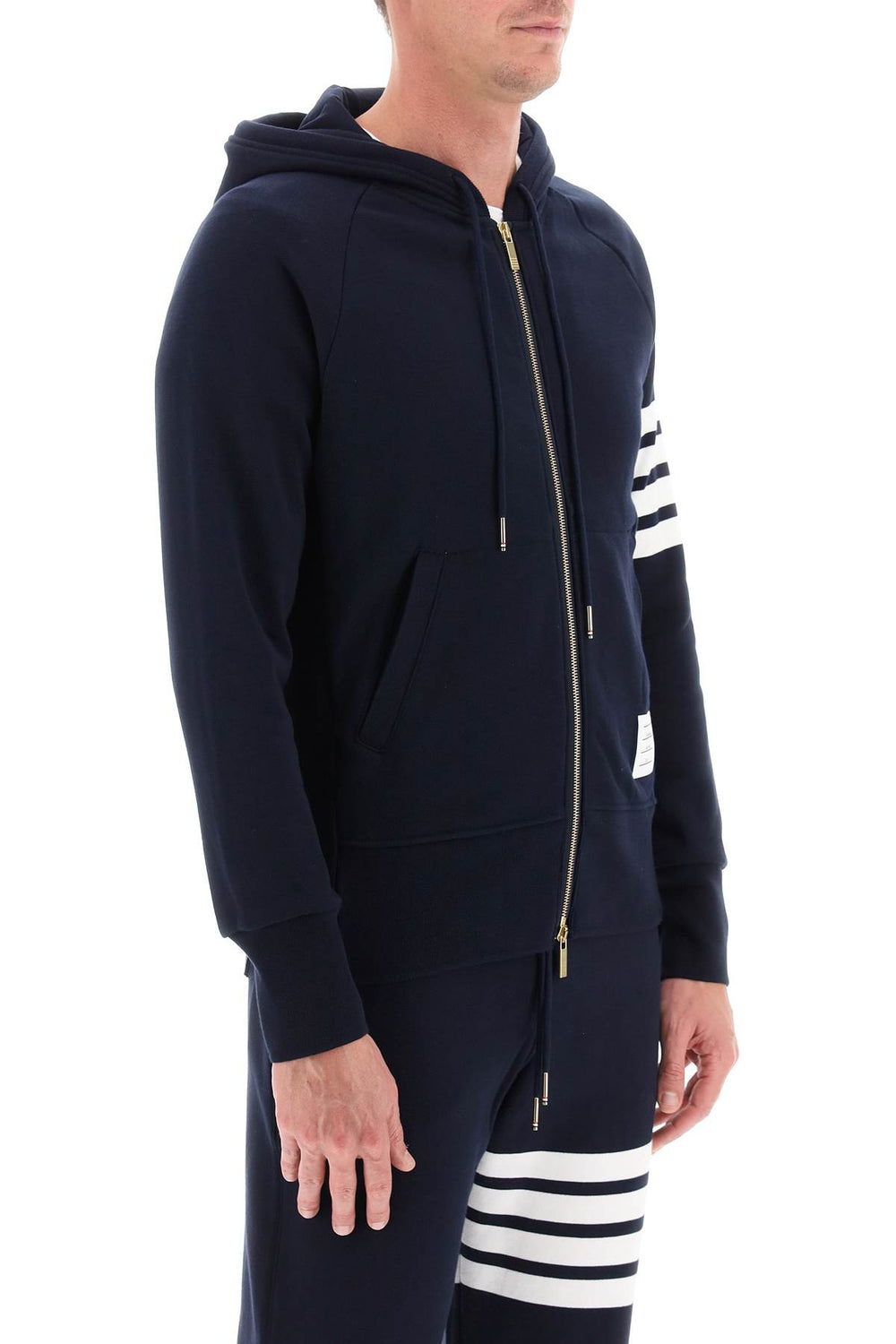 Thom Browne 4-Bar Zip-Up Sweatshirt