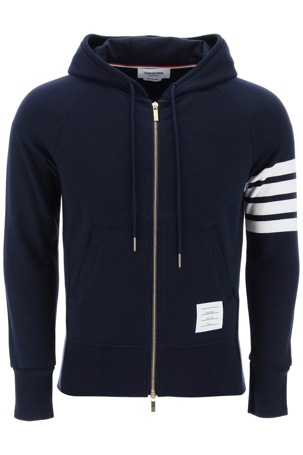 Thom Browne 4-Bar Zip-Up Sweatshirt