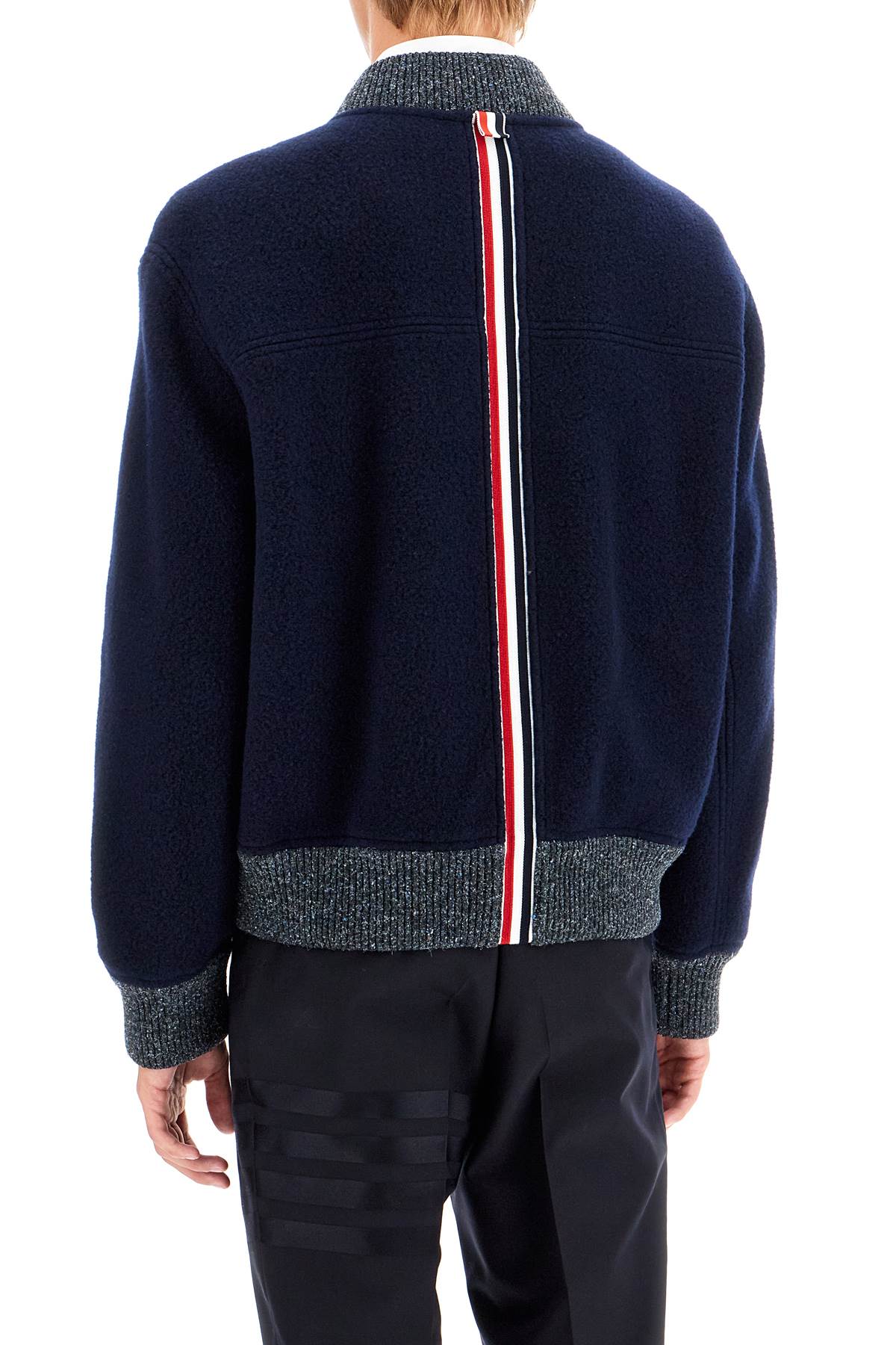 Thom Browne Wool Fleece Bomber Jacket