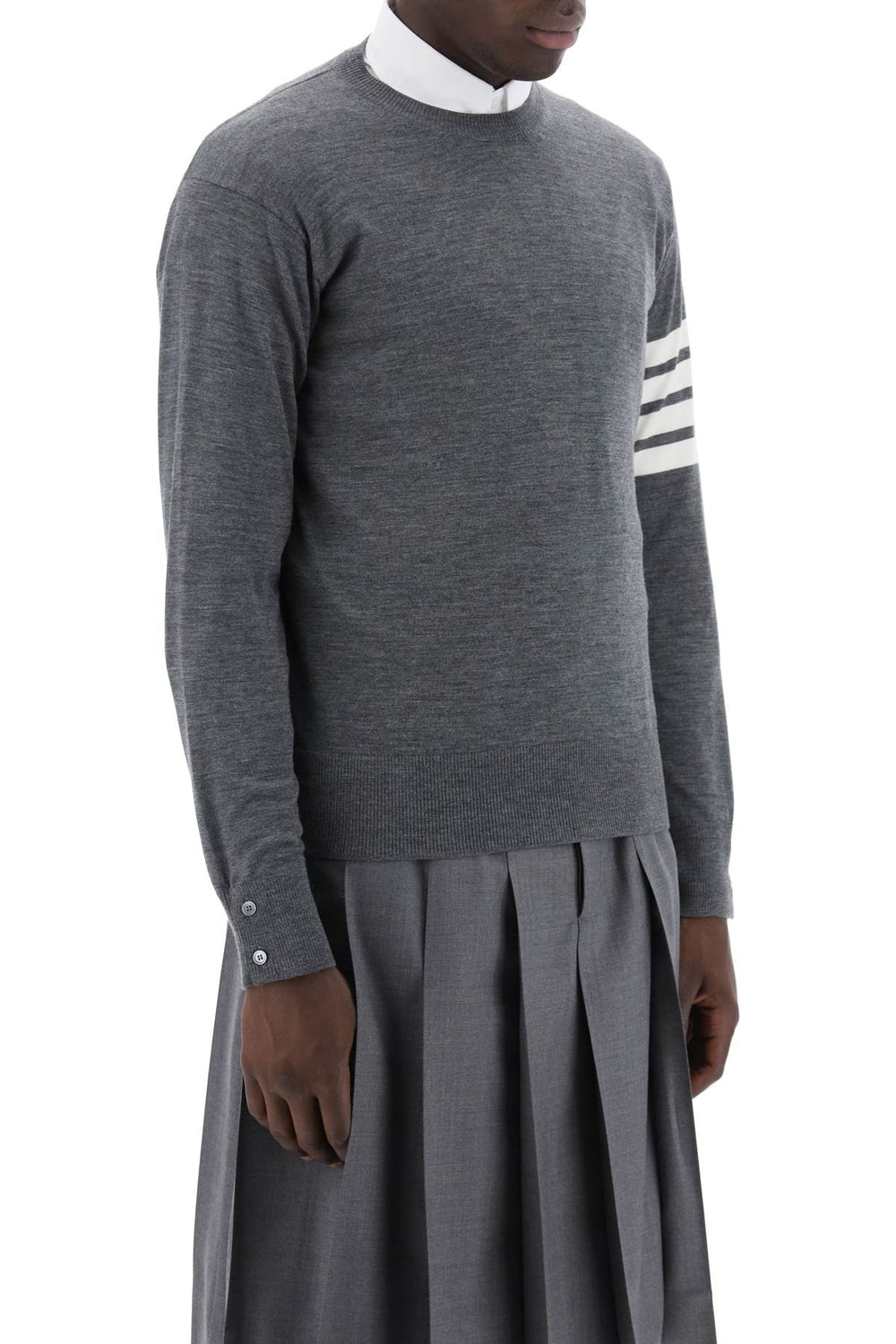 Thom Browne Lightweight 4-Bar Wool Sweater