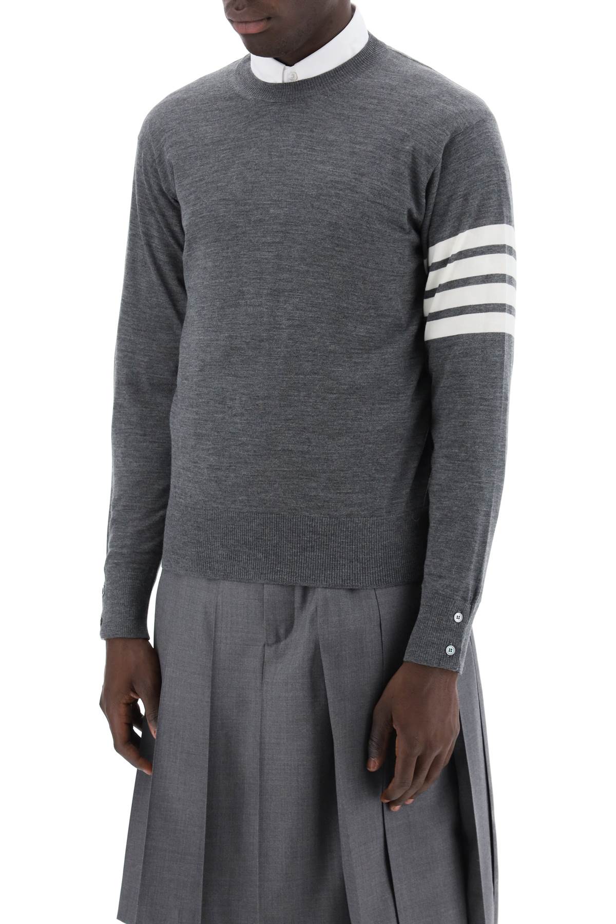 Thom Browne Lightweight 4-Bar Wool Sweater