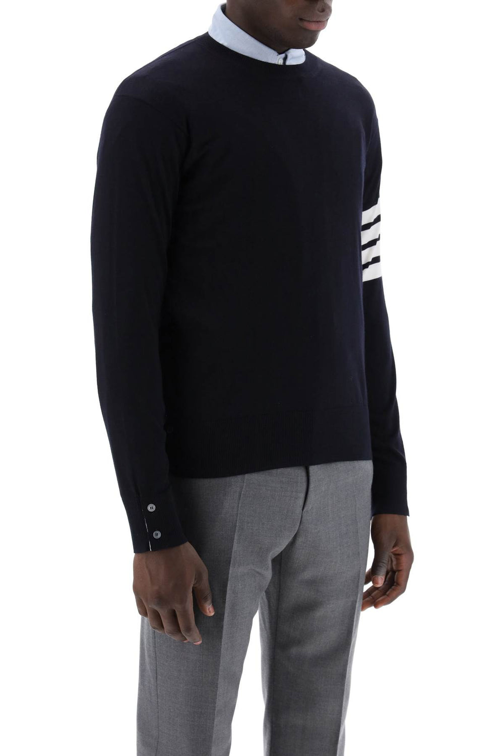 Thom Browne Lightweight 4-Bar Wool Sweater