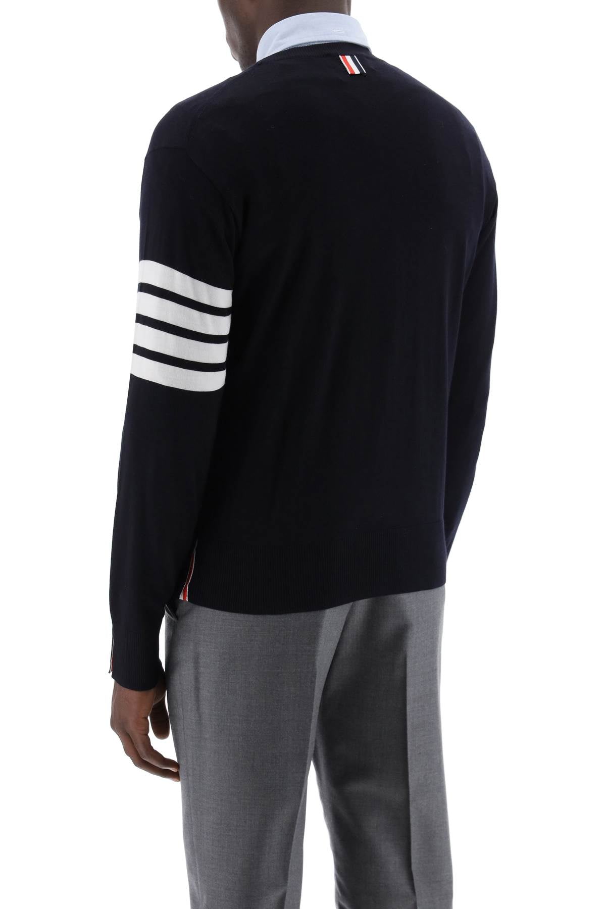 Thom Browne Lightweight 4-Bar Wool Sweater