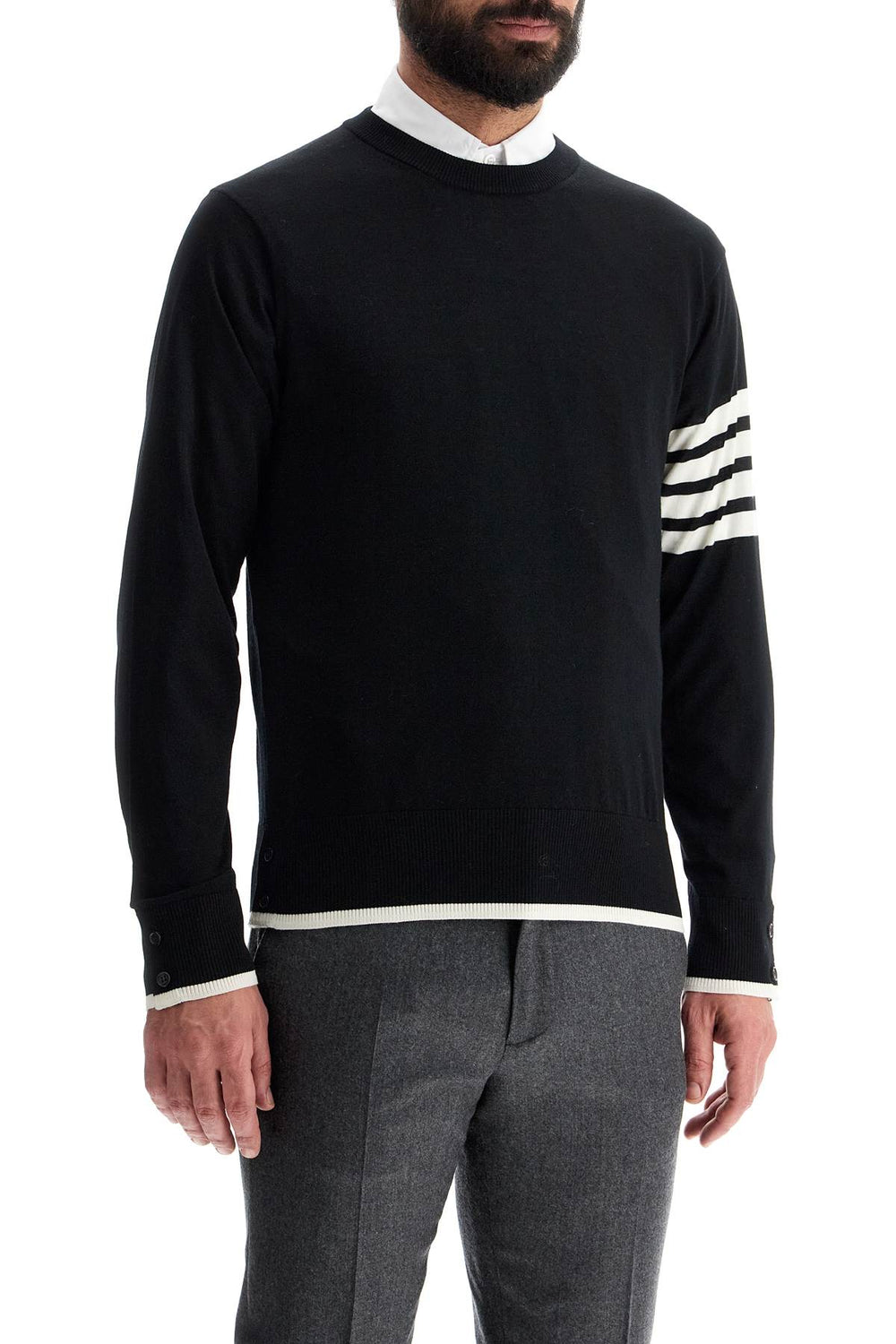 Thom Browne 4-bar Wool Jersey Pullover Sweater