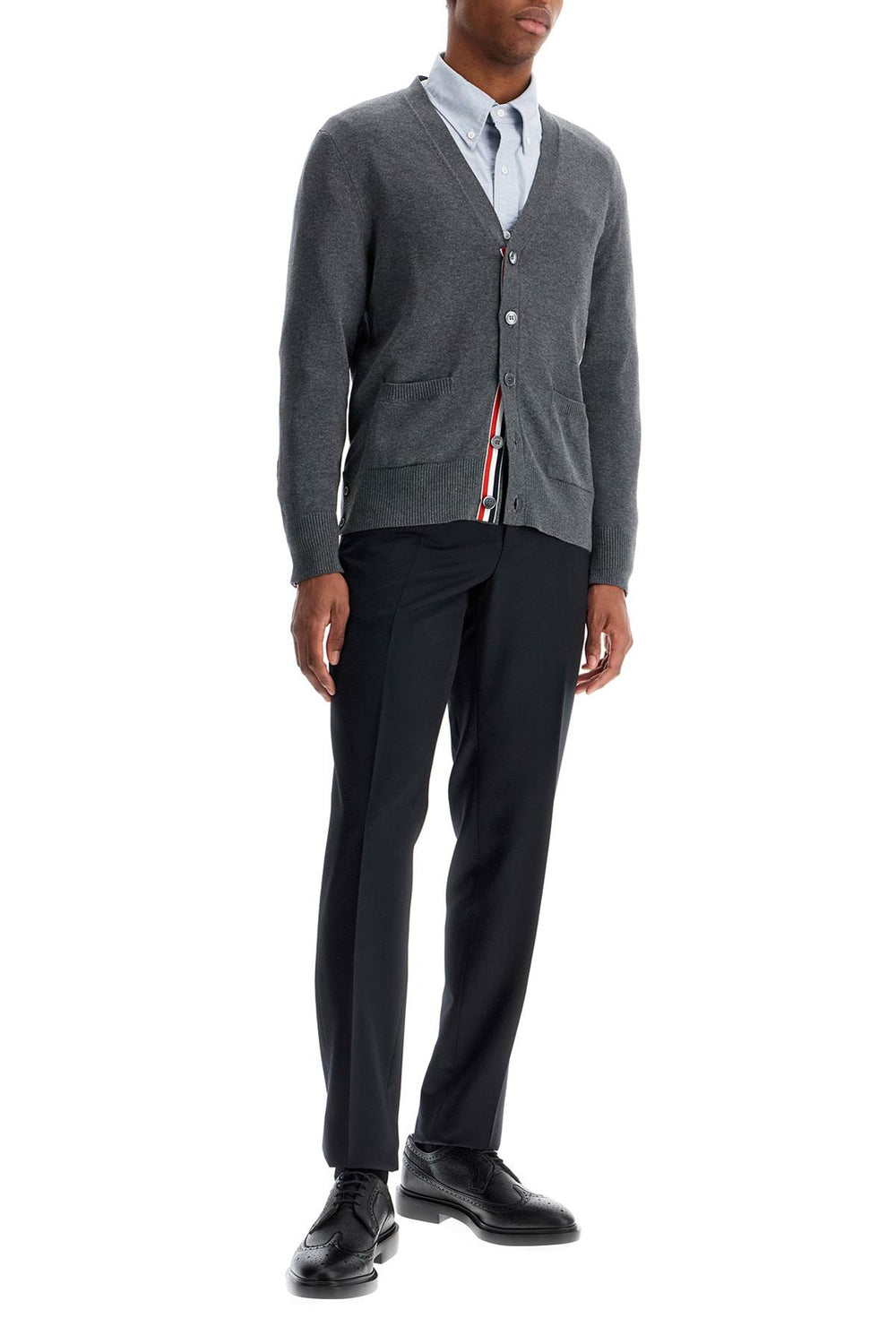 Thom Browne 4-Bar Cotton Cardigan