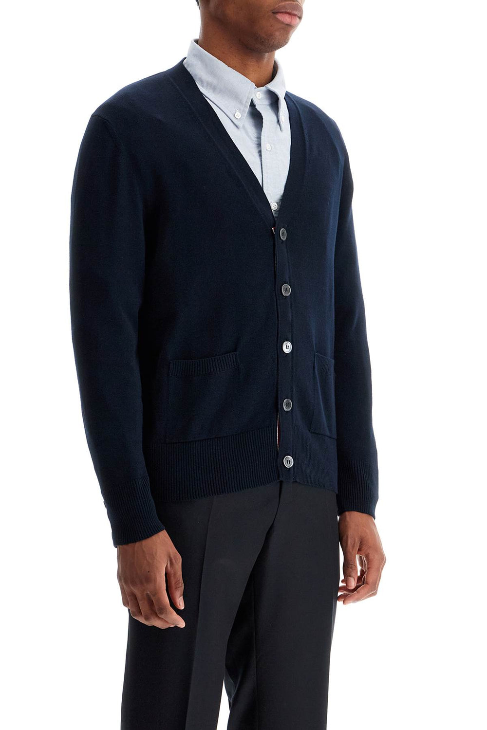 Thom Browne 4-bar Cotton Cardigan