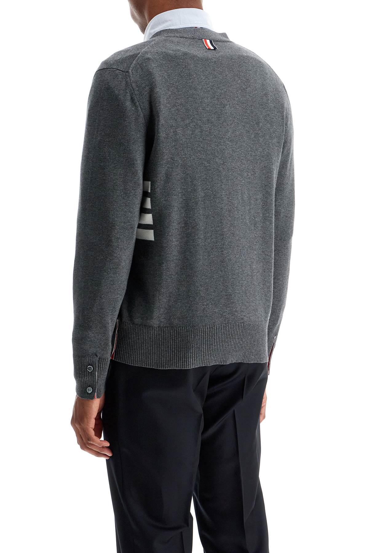 Thom Browne 4-Bar Cotton Cardigan