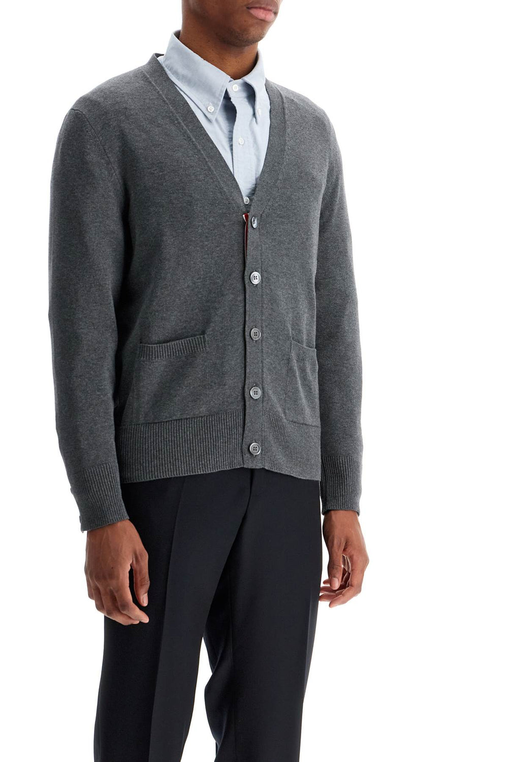 Thom Browne 4-Bar Cotton Cardigan